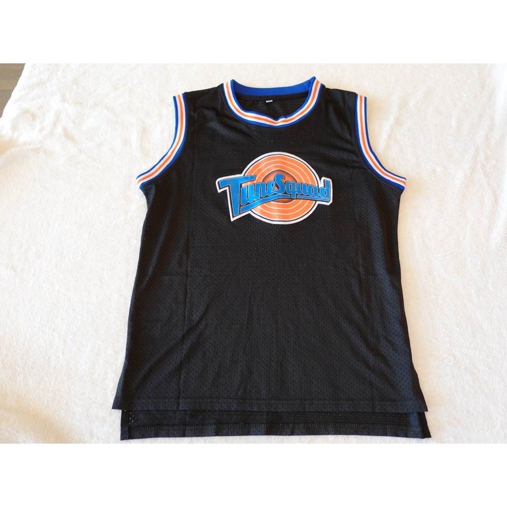 Vintage Michael Jordan Space Jam Tune Squad Black Jersey Stitched Kids XL 23 - Picture 2 of 13